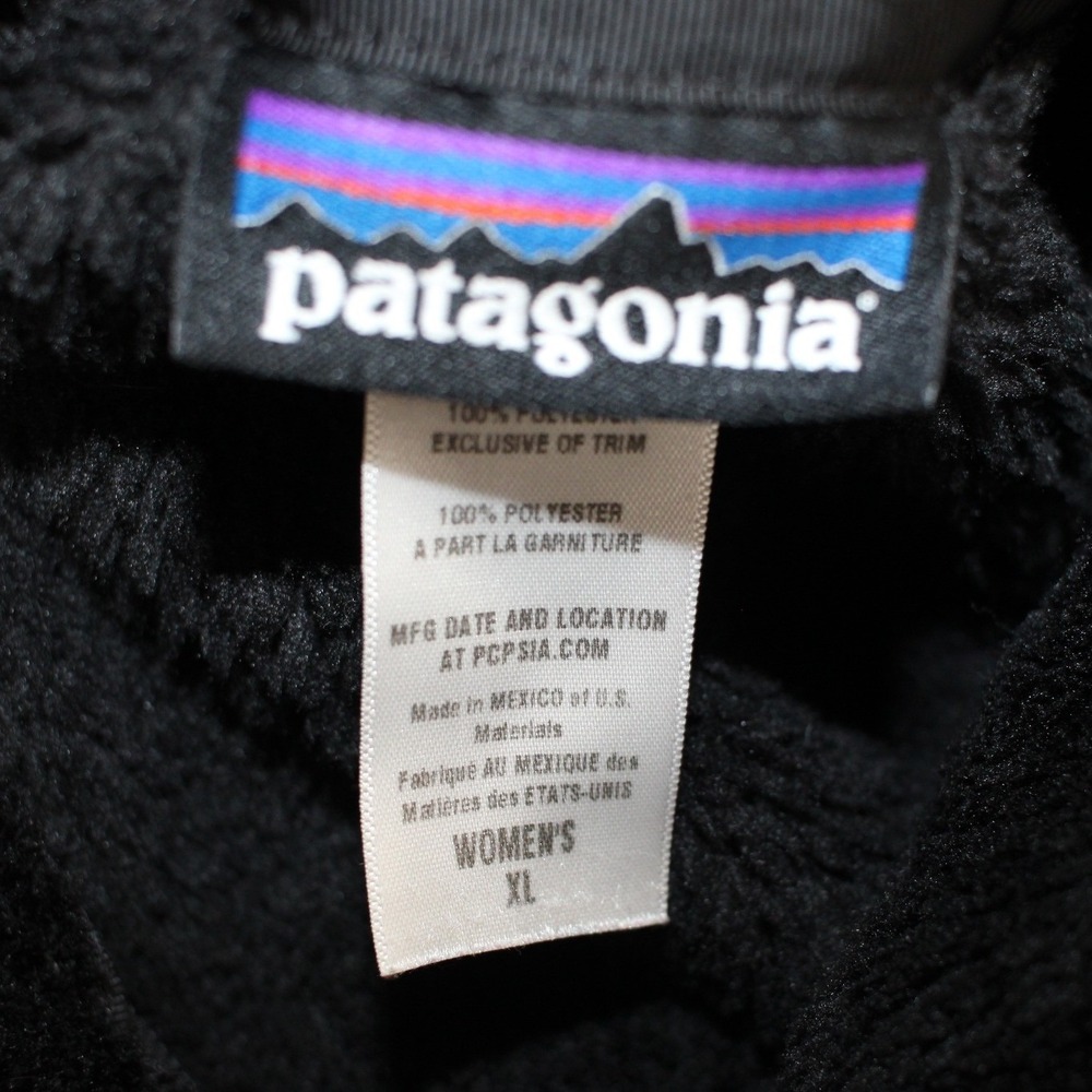 Patagonia Fleece Vest Black Full Zip Outdoor Womens XL - Picture 3 of 7